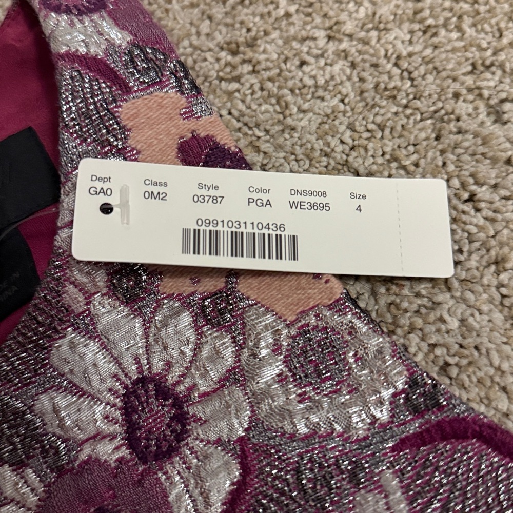 J. Crew NWT❗️J. Crew Collection Pink and Purple Floral Brocade Blouse - Picture 5 of 8
